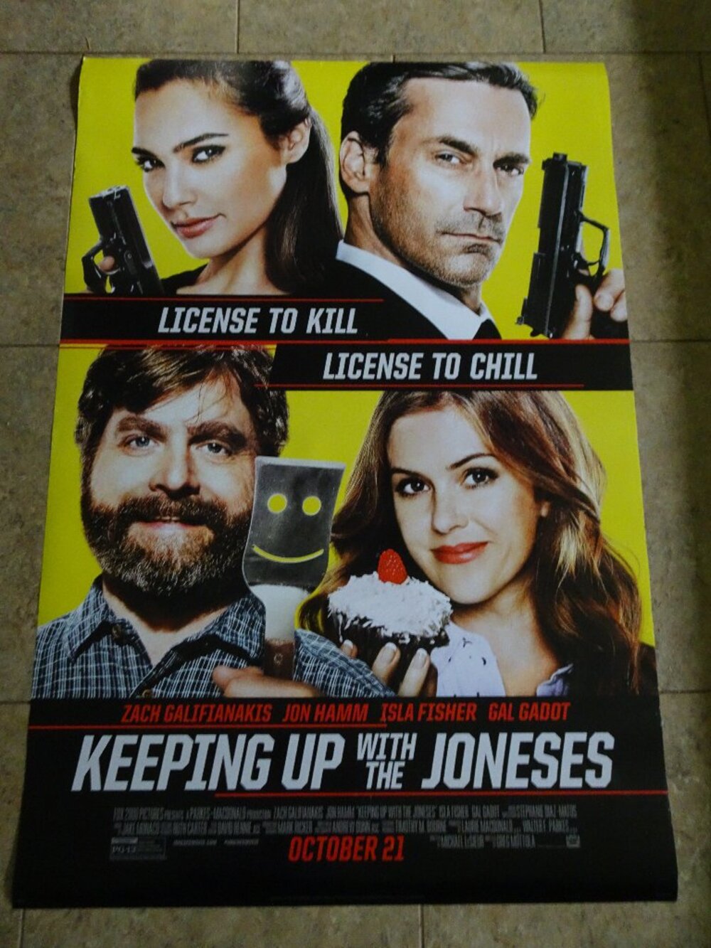 Keeping Up With The Joneses - Movie Poster with Zach Galifianakis & Jon Hamm